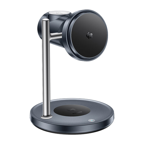Incarcator Yesido Wireless Charging Station 3in1 (DS40), for Phone, Earphone, Watch with Touch Switch, Fan, Qi2.2, 25W, Type-C Cable, Negru