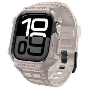 Accesoriu smartwatch Spigen Rugged Armor Pro V2 (ACS10496) compatibil cu Apple Watch 10 42mm / Watch 11 42mm, Dune Beige