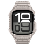 Accesoriu smartwatch Spigen Rugged Armor Pro V2 (ACS10496) compatibil cu Apple Watch 10 42mm / Watch 11 42mm, Dune Beige