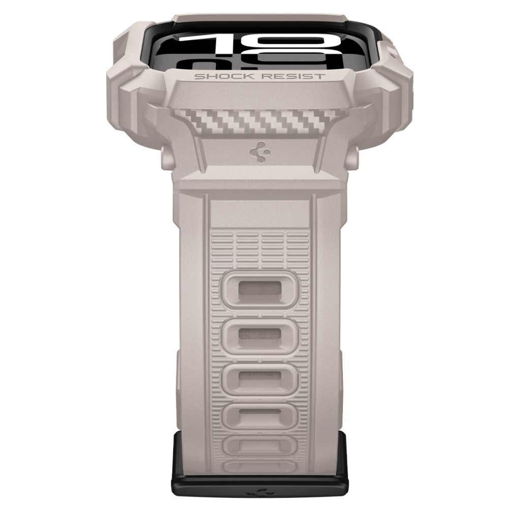 Accesoriu smartwatch Spigen Rugged Armor Pro V2 (ACS10496) compatibil cu Apple Watch 10 42mm / Watch 11 42mm, Dune Beige