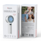 Yesido Handheld Fan (YF18), with LCD Display, 12W Brushless Motor, 5500 RPM, 100x Speed, 12W, 3600mAh, Type-C, Negru