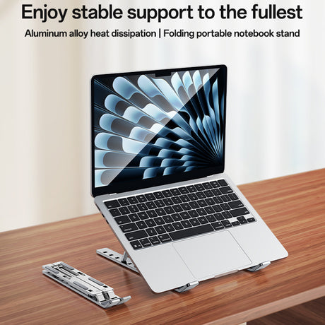 Suport Yesido Laptop (LP07), Stable & Secure Design, 7-Level Height Adjustment, Aluminum Alloy, for 13-20" Laptops, Argintiu
