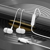 Casti Borofone Wired Earphones Delicious (BM77), Type-C, with Microphone, Stereo Bass, Hi-Fi Audio, Universal, 1.2m, Negru