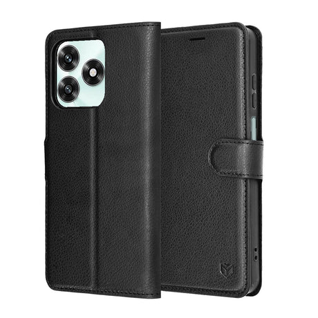 Husa de protectie Techsuit Leather Folio compatibil cu Honor X5c Plus, Negru
