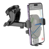 Suport Borofone Grand (BH93), with Suction Cup, for Dashboard/Windshield, 360° Adjust, Telescopic Arm, 4.5–7", Negru