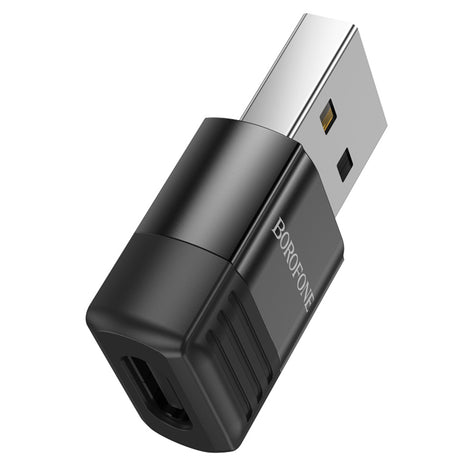 Adaptor Borofone Adapter (BV18), USB2.0 Male to Type-C Female, Data Transmission, OTG Function, Fast Charge up to 3A, Negru