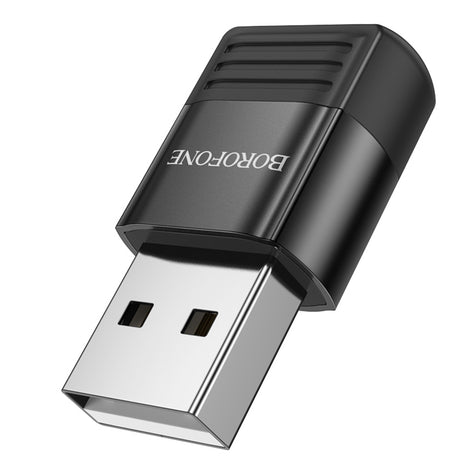 Adaptor Borofone Adapter (BV18), USB2.0 Male to Type-C Female, Data Transmission, OTG Function, Fast Charge up to 3A, Negru