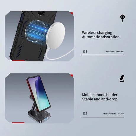 Husa de protectie Techsuit ArmorMag compatibil cu Xiaomi 15T Pro, Albastru