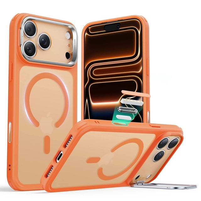 Husa de protectie ESR Classic Hybrid HaloLock Kickstand compatibil cu iPhone 17 Pro Max, Frosted Orange