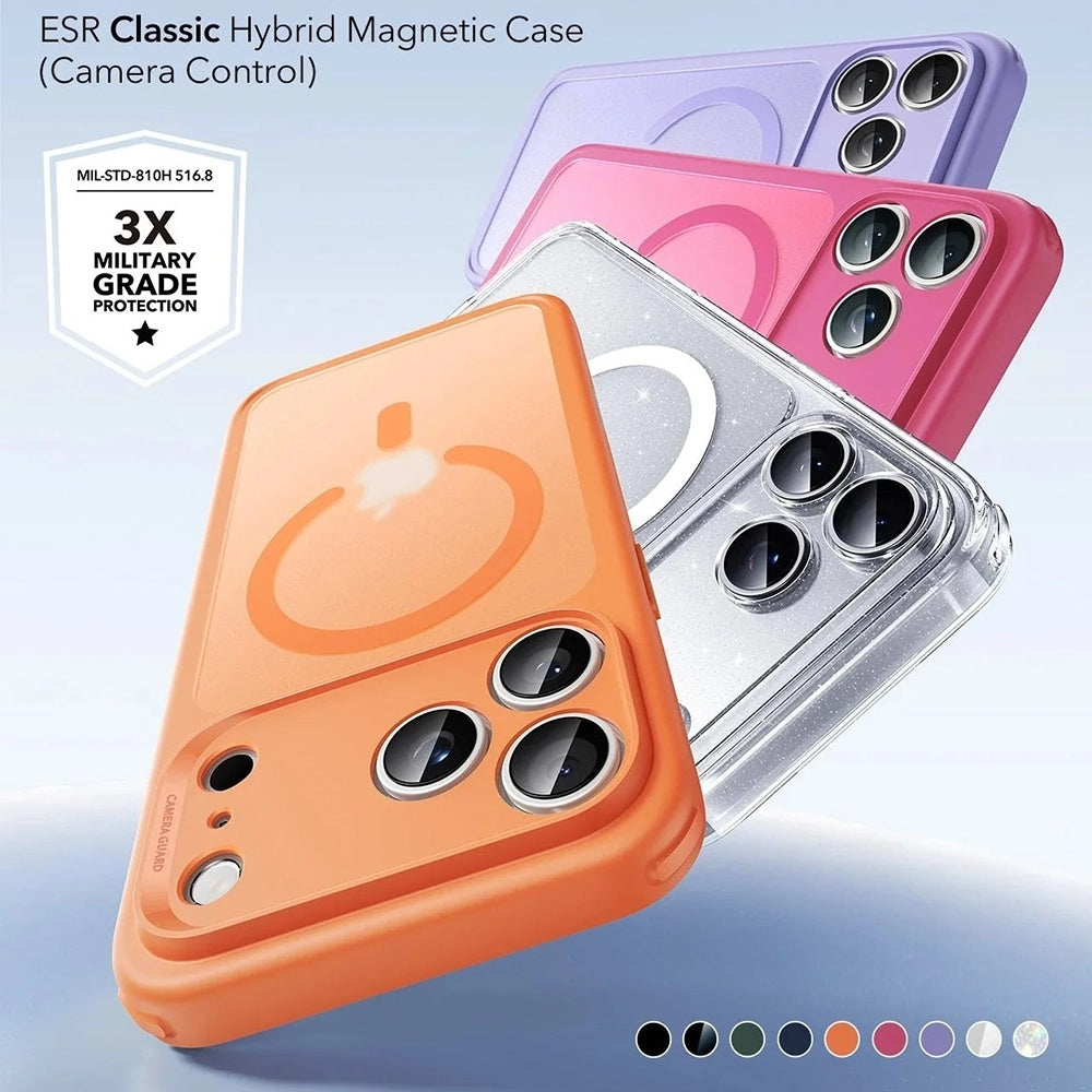 Husa de protectie ESR Classic Hybrid HaloLock compatibil cu iPhone 17 Pro, Frosted Orange