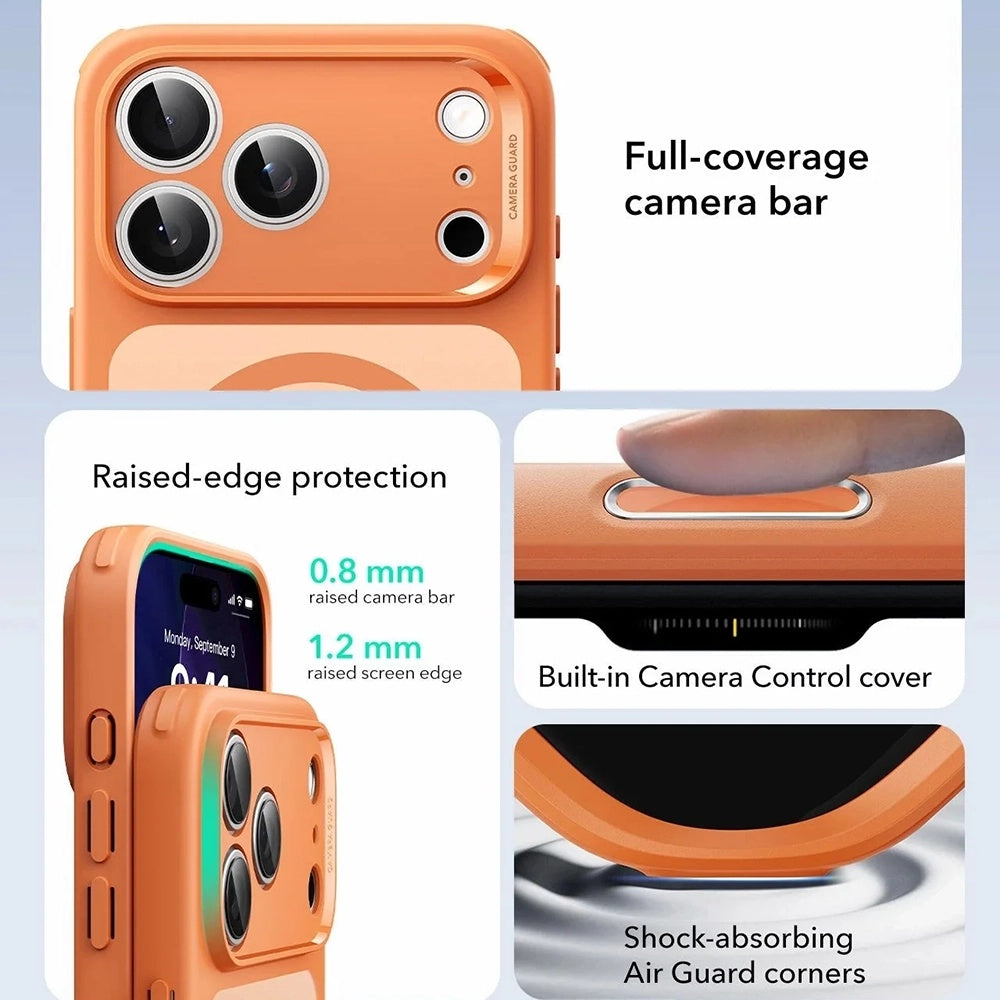 Husa de protectie ESR Classic Hybrid HaloLock compatibil cu iPhone 17 Pro, Frosted Orange