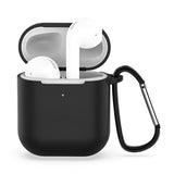 Casti Techsuit Silicone Case, for for AirPods 1 / AirPods 2, Smooth Ultrathin Material, Negru