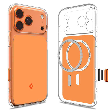 Husa de protectie Spigen Ultra Hybrid T MagSafe (ACS10474) compatibil cu iPhone 17 Pro Max, Glossy Orange
