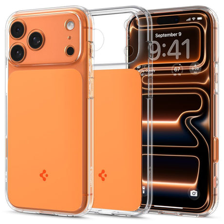 Husa de protectie Spigen Ultra Hybrid T MagSafe (ACS10474) compatibil cu iPhone 17 Pro Max, Glossy Orange