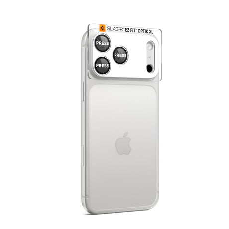 Folie de protectie Spigen Optik.tR EZ Fit Pro XL Camera Glass (AGL10647) compatibil cu iPhone 17 Pro, Argintiu