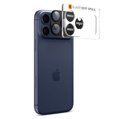 Folie de protectie Spigen Optik.tR EZ Fit Pro XL Camera Glass (AGL10649) compatibil cu iPhone 17 Pro Max, Negru