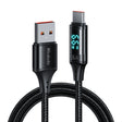Cablu Mcdodo (CA-1080), USB 2.0 to Type-C, with Digital Display, Nylon Braided, Aluminum Alloy, 6A, 1.2m, Negru