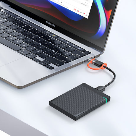 Adaptor Mcdodo Adapter (OT-3810), with Silicone Hook, Aluminium Alloy, USB to Type-C, 5Gbps, Portable Design, Plug&Play, Gri