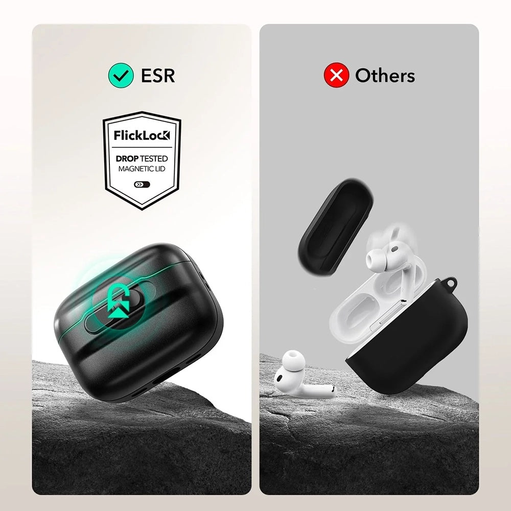 Casti ESR Pulse Magnetic FlickLock, Apple AirPods Pro 3, Albastru Inchis