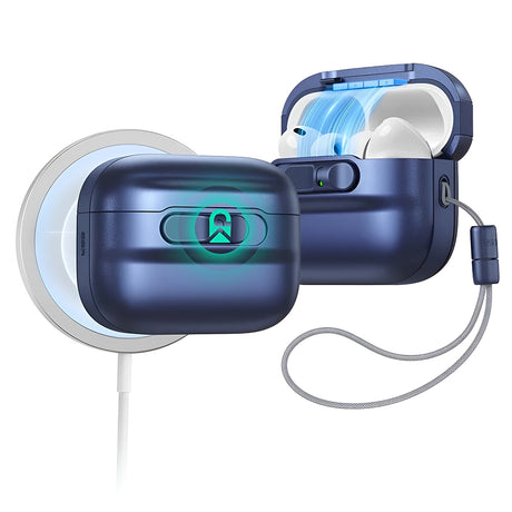 Casti ESR Pulse Magnetic FlickLock, Apple AirPods Pro 3, Albastru Inchis