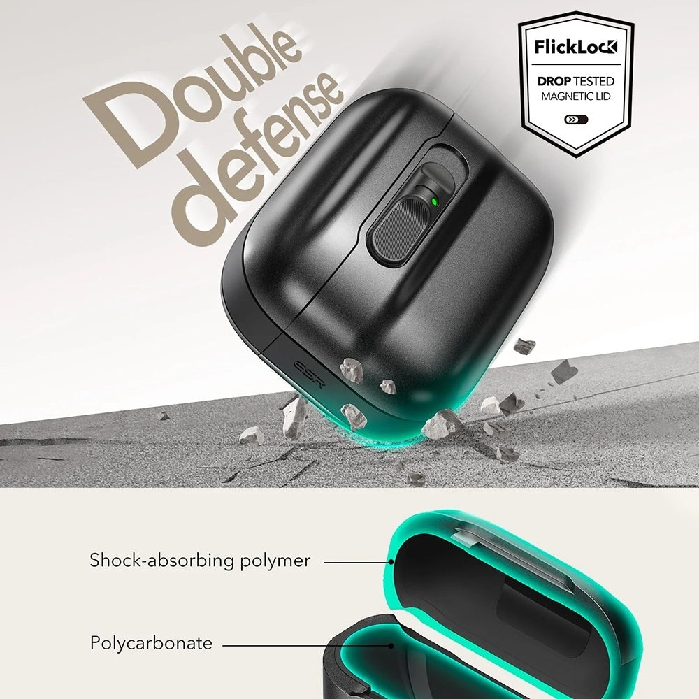 Casti ESR Pulse Magnetic FlickLock, Apple AirPods Pro 3, Negru
