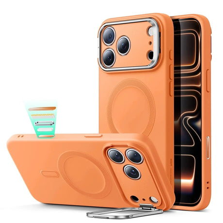 Husa de protectie ESR Cloud Soft HaloLock Kickstand compatibil cu iPhone 17 Pro Max, Portocaliu