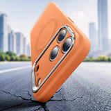 Husa de protectie ESR Cloud Soft HaloLock Kickstand compatibil cu iPhone 17 Pro, Portocaliu