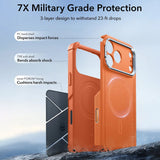 Husa de protectie ESR Cyber Armor Kickstand compatibil cu iPhone 17 Pro Max, Portocaliu