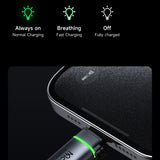 Adaptor Mcdodo Adapter Auto Power Off (OT-2590), USB-C to Lightning, 36W, 3A, 480Mbps, E-Mark Chip, Fast Charge, Lanyard, Negru