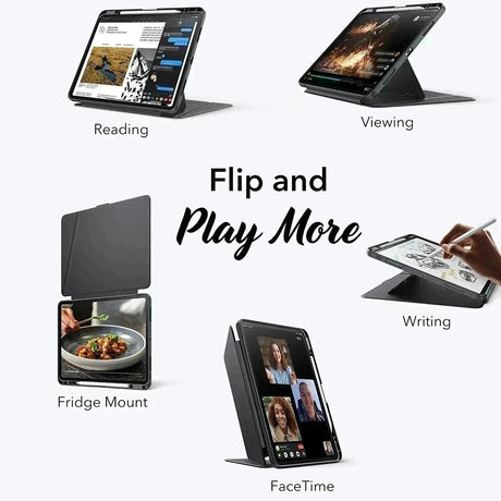 Husa de protectie tableta ESR Flip Hybrid (with Pencil Holder) compatibil cu iPad Pro 11 (2024) / iPad Pro 11 (2025), Albastru
