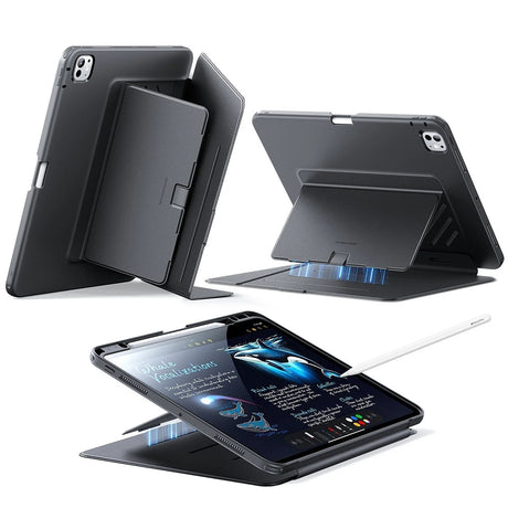 Husa de protectie tableta ESR Flip Hybrid (with Pencil Holder) compatibil cu iPad Pro 11 (2024) / iPad Pro 11 (2025), Negru