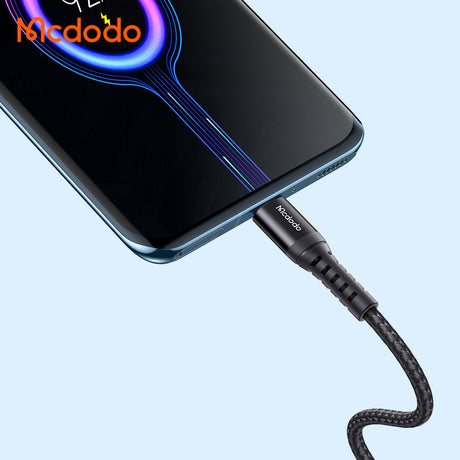 Cablu Mcdodo (CA-2271), USB to Type-C, Nylon Braided, Aluminum Alloy, Support QC4.0/3.0, 1m, Negru