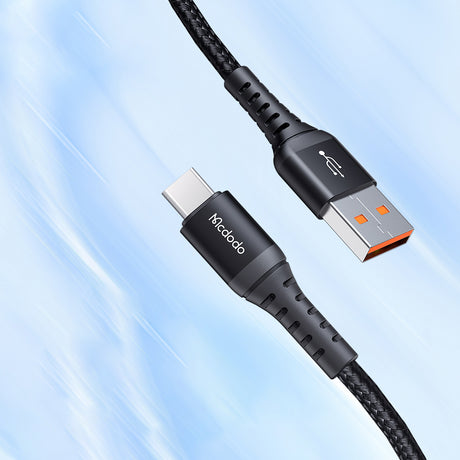 Cablu Mcdodo (CA-2271), USB to Type-C, Nylon Braided, Aluminum Alloy, Support QC4.0/3.0, 1m, Negru