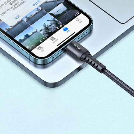 Cablu Mcdodo (CA-2261), USB to Lightning, Nylon Braided, Aluminum Alloy, 3A, 1m, Negru