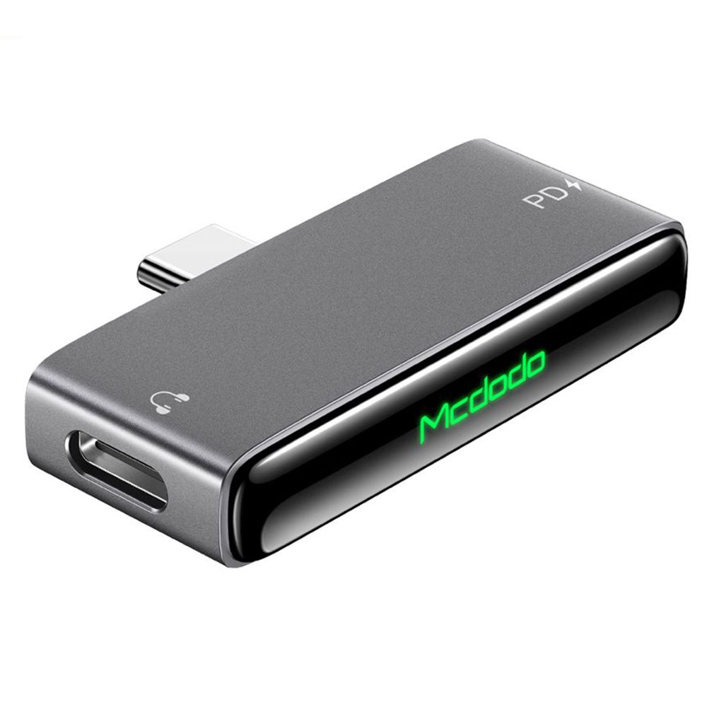 Adaptor Mcdodo Audio Adapter (CA-7670), Type-C to 2x Type-C, PD60W Fast charge, Hi-Res, DAC chip, Suport Call Function, Negru