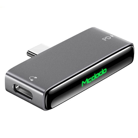 Adaptor Mcdodo Audio Adapter (CA-7670), Type-C to 2x Type-C, PD60W Fast charge, Hi-Res, DAC chip, Suport Call Function, Negru