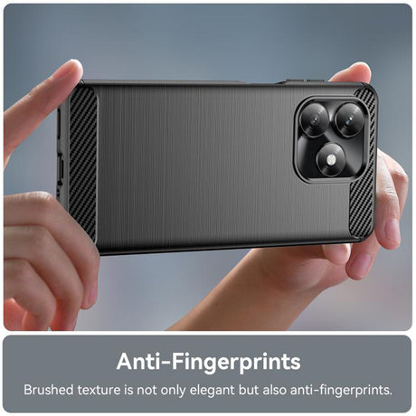 Husa de protectie Techsuit Carbon Silicone compatibil cu Honor X5c Plus, Negru