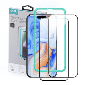 Folie de protectie ESR Tempered Glass (set de 2) compatibil cu iPhone 16 Pro Max, Negru