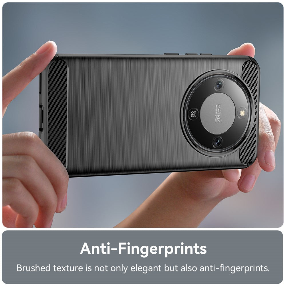 Husa de protectie Techsuit Carbon Silicone compatibil cu Honor Magic8 Lite, Negru