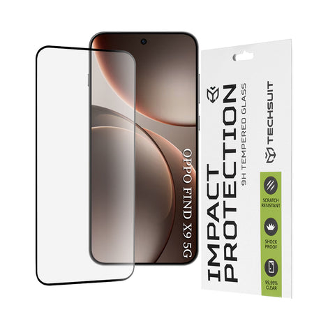 Folie de protectie Techsuit 111D Full Cover / Full Glue Glass compatibil cu Oppo Find X9, Negru
