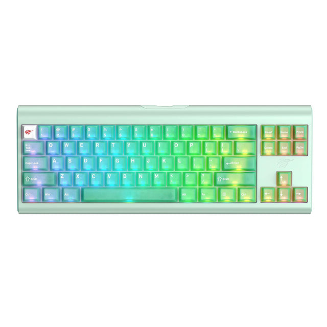 Tastatura/Mouse Havit Gaming Keyboard (KB896L), USB-C, with RGB Lights, 71 Keys, 1.2m, 350mA, 5V, Verde