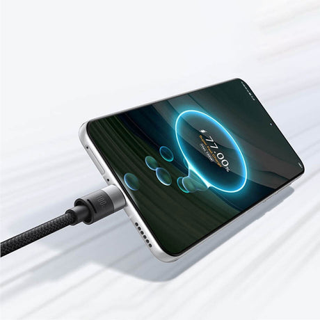 Cablu Baseus StarSpeed (P10319900211-00), Fast Charging, USB to Micro-USB, Type-C, Lightning, 100W, 1.5m, Alb