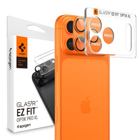 Folie de protectie Spigen Optik.tR EZ Fit Pro XL Camera Glass (AGL10650) compatibil cu iPhone 17 Pro Max, Portocaliu