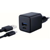 Incarcator 3mk Hyper, USB-A, USB-C, GaN Technology, QC4 + PD, 20W, Negru