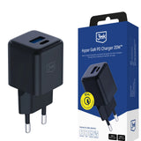 Incarcator 3mk Hyper, USB-A, USB-C, GaN Technology, QC4 + PD, 20W, Negru