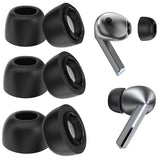 Casti Techsuit (set de 3) Replacement Ear Tips AirVibe (ET3) -for Samsung Galaxy Buds 3 Pro, Premium Silicone S, M, L Sizes, Black