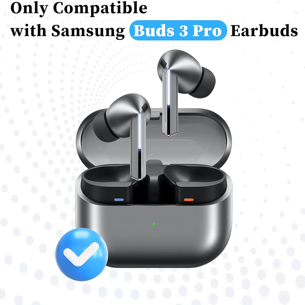 Casti Techsuit (set de 3) Replacement Ear Tips AirVibe (ET3) -for Samsung Galaxy Buds 3 Pro, Premium Silicone S, M, L Sizes, Black