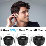 Casti Techsuit (set de 3) Replacement Ear Tips AirVibe (ET3) -for Samsung Galaxy Buds 3 Pro, Premium Silicone S, M, L Sizes, Black