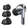Casti Techsuit (set de 3) Replacement Ear Tips AirVibe (ET3) -for Samsung Galaxy Buds 3 Pro, Premium Silicone S, M, L Sizes, Black
