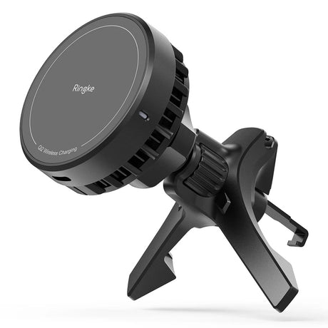 Suport Ringke with Wireless Charging Peltier, Magnetic, Qi2, for Air Vent, 15W, Negru